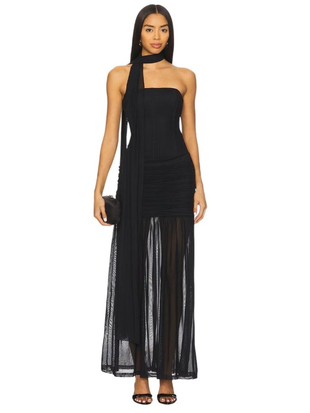 Runaway The Label Lillie Corset Maxi Dress in Black Small New Womens Long Gown